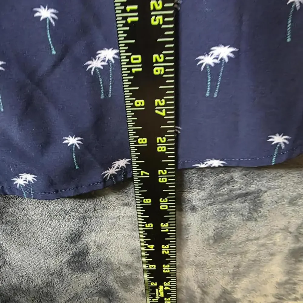 Mizzen+Main Performance Classic Short Sleeve Button Up with Palm Tree